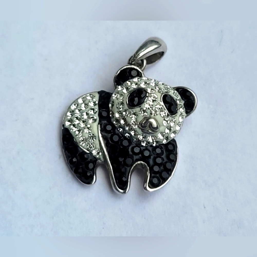 Panda Bear 🐼Sterling Silver Charm Pendant